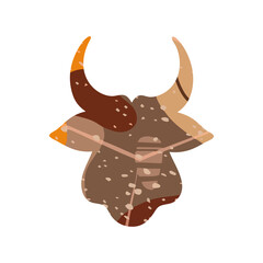 Head of a bull abstract silhouette. Symbol of 2021