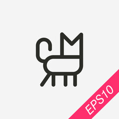 Cat icon isolated on background. Pussy symbol modern, simple, vector, icon for website design, mobile app, ui. Vector Illustration