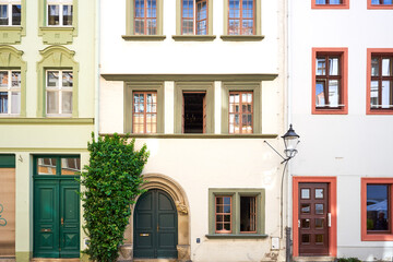 Typical historic houses in Görlitz in Saxony in Germany