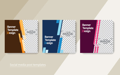 set banner social media post design,vector illustrations.