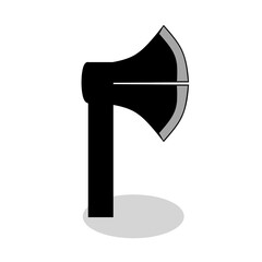 The illustration of the letter f which resembles an ax is suitable for logos