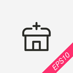 Vet clinic icon isolated on background. Healthcare symbol modern, simple, vector, icon for website design, mobile app, ui. Vector Illustration