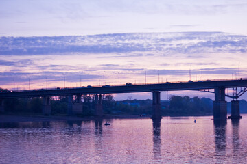 Fototapeta premium bridge at sunset