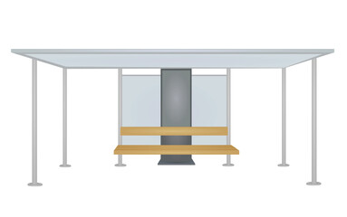 Bus station isolated. vector illustration