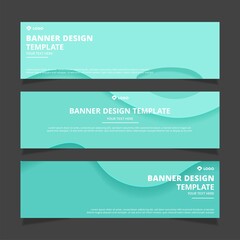 Set of creative modern abstract vector business banners design. Template ready for use in web or print design.