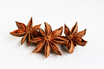 star anise isolated on white background