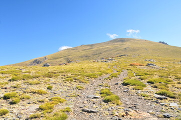 Ascending the highest peak of Almeria's Sierra Nevada, El Chullo (2611 m)