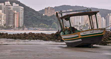 The boat in the beach