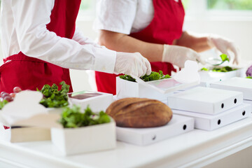 Food takeaway during coronavirus outbreak.