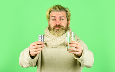Mature man taking pills. Health is wealth. Male health. Bio additives. You need these pills. sick...
