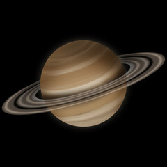 惑星土星のリアルなイラスト © まどか 佐原