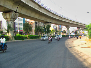 Picture of streets of Jaipur taken on a busy day