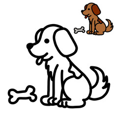 coloring book for kids dog