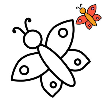 coloring book for kids butterfly