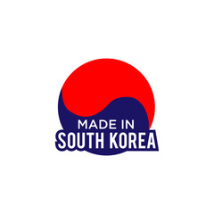 Made in South korea logo design template