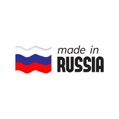 Made in Russia logo design template