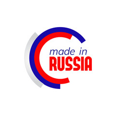 Made in Russia logo design template