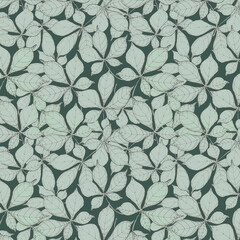 illustration seamless pattern from graphic leaves,for wallpaper or fabric