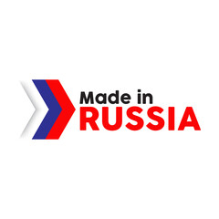 Made in Russia logo design template