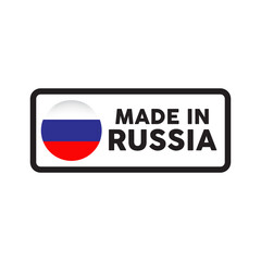 Made in Russia logo design template