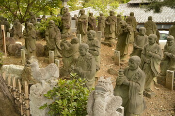 Obraz premium Exploring the temples and nature around Kyoto and Nara on Honshu island in Japan