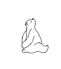 bears decor children's coloring book, outline