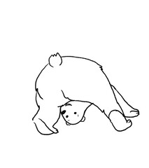 bears decor children's coloring book, outline