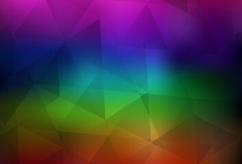 Dark Multicolor vector gradient triangles template.