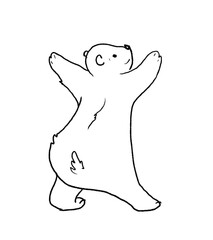 bears decor children's coloring book, outline