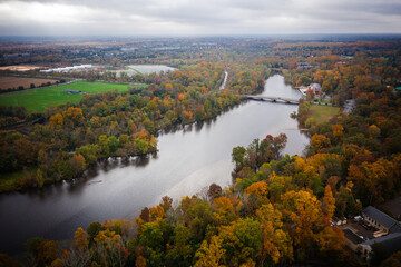 Fototapeta na wymiar Autumn Foliage in Princeton New Jersey