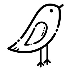 Bird Flat Icon Isolated On White Background