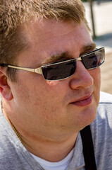 Portrait of a Mature man in sunglasses