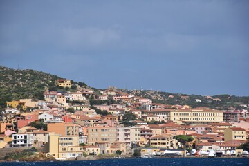 Fototapeta na wymiar View of the town of La Maddalena, Sardinia/Italy