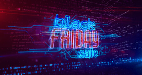 Black Friday business promotion abstract 3d illustration