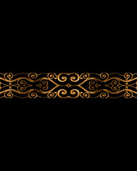 Black Background with Decorated Borders