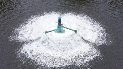 Water turbine Turbine for water treatment and circulation of oxygen in the water