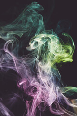 Fototapeta premium Smoke colorful swirl shape background