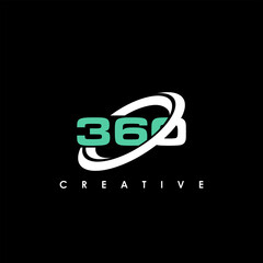 360 Letter Initial Logo Design Template Vector Illustration	
