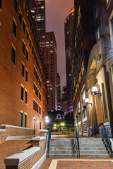 Boston, Massachusetts, USA A little back street near the Harborwalk.