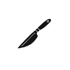 Vector hand drawn doodle sketch black knife isolated on white background