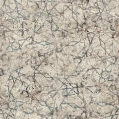 Chic formal grungy geometric shapes texture seamless pattern. High quality illustration. Strange abstract geo design in a trendy posh exotic style. Grainy fabric texture overlay.