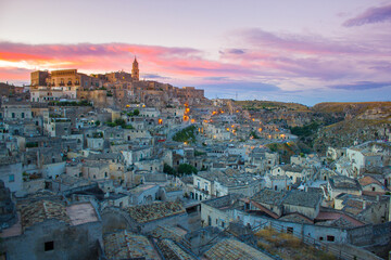 Fototapeta premium Postcards from Matera, Capital of Culture 2019, Basilicata, Italy..