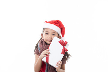 Child holding Christmas gift box
