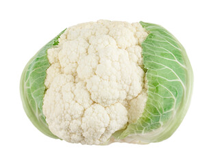 Cauliflower isolated on white background with clipping path