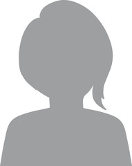 Hand drawn, modern, woman avatar profile icon (or portrait icon). User flat avatar icon, sign, profile female symbol