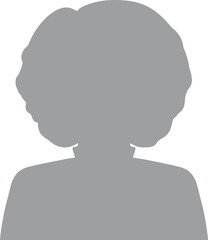 Hand drawn, modern, woman avatar profile icon (or portrait icon). User flat avatar icon, sign, profile female symbol