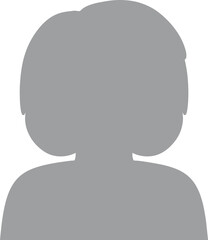 Hand drawn, modern, woman avatar profile icon (or portrait icon). User flat avatar icon, sign, profile female symbol