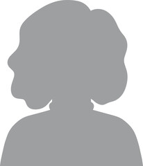 Hand drawn, modern, woman avatar profile icon (or portrait icon). User flat avatar icon, sign, profile female symbol