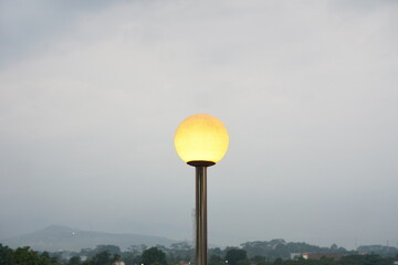 Lamp post on the background