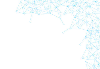 Network abstract connection isolated on white background. Network technology background with dots and lines. Ai background. Modern abstract concept. Ai vector, network technology